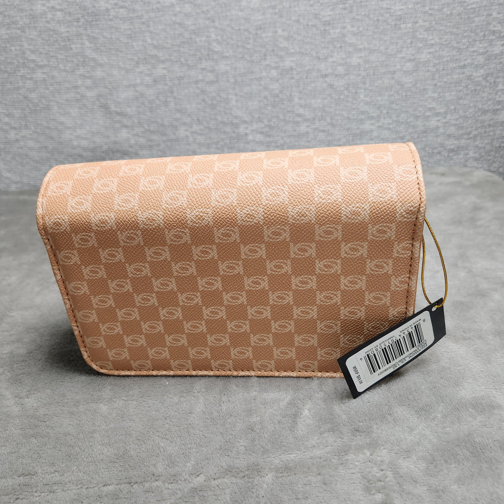 Bebe Adela Monogram E02-5332PM Crossbody Bag Camel New