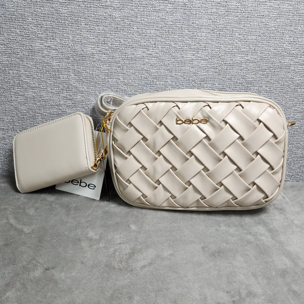 bebe Luca Camera Bag with Wallet New E02-5359 Cream