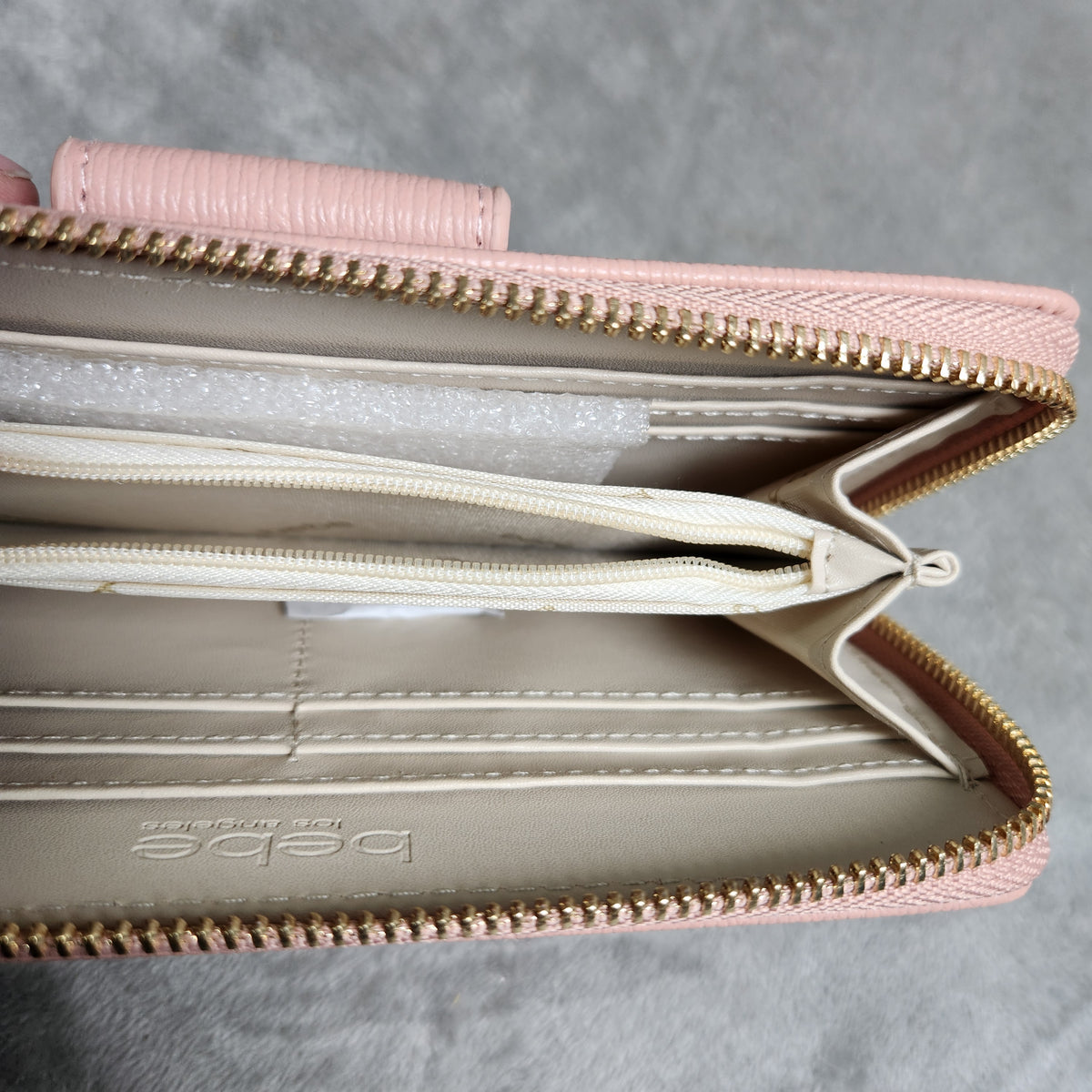 bebe Lupe Zip Around Wallet Dusty Rose New