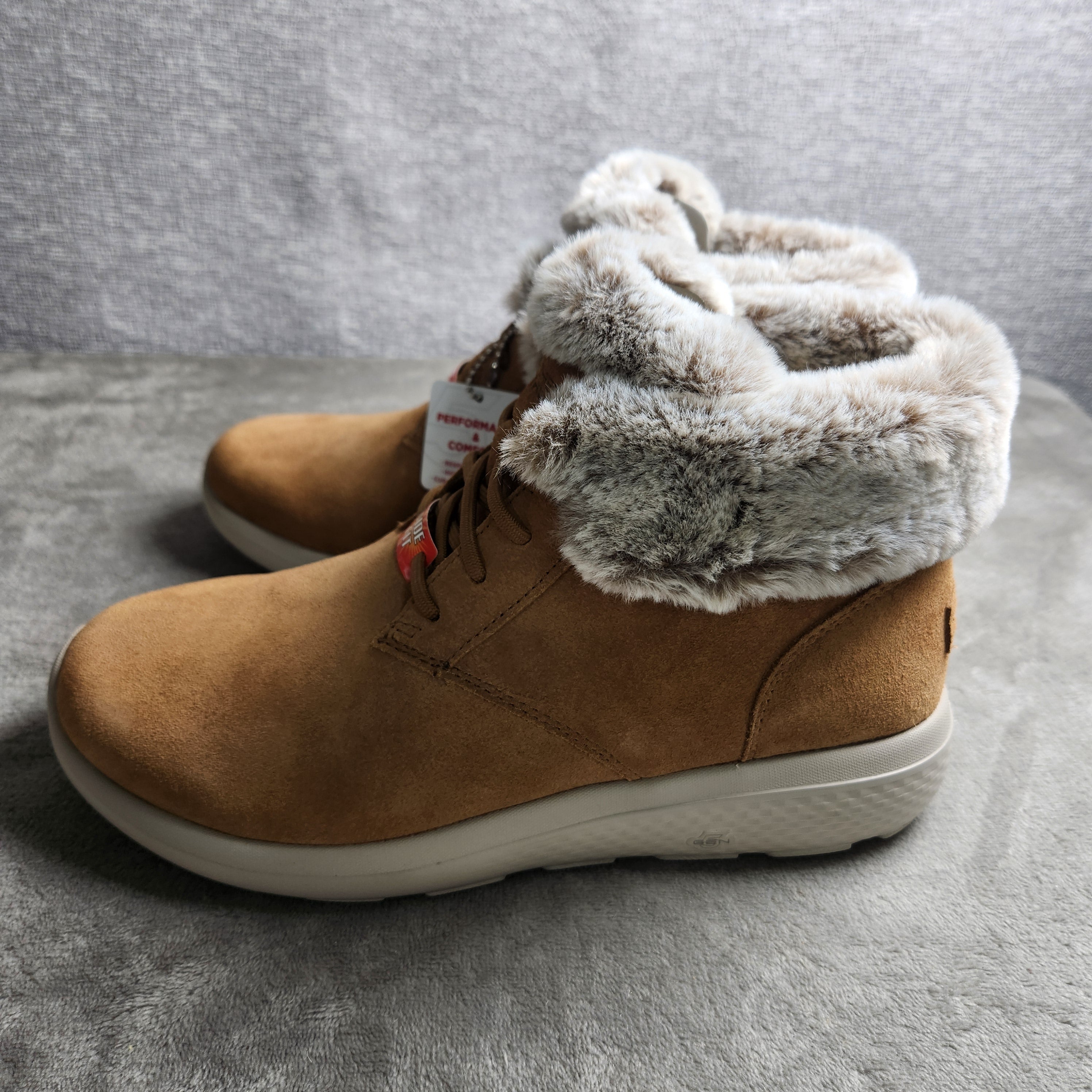 Skechers On The GO City 2 Winter Wishes Women's 9.5 Black Suede Faux Fur Boots