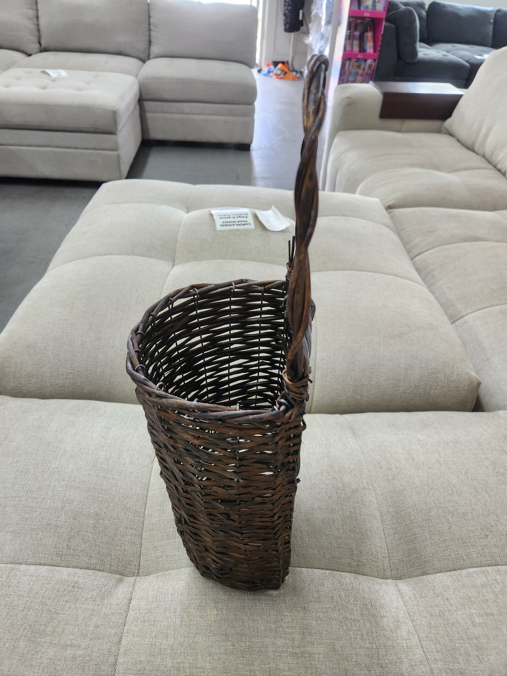 Willow wall hanging Basket Brown