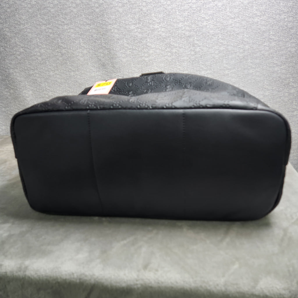 Juicy Couture Black Licorice Word Play Monogram Overnight Weekender Duffle Bag