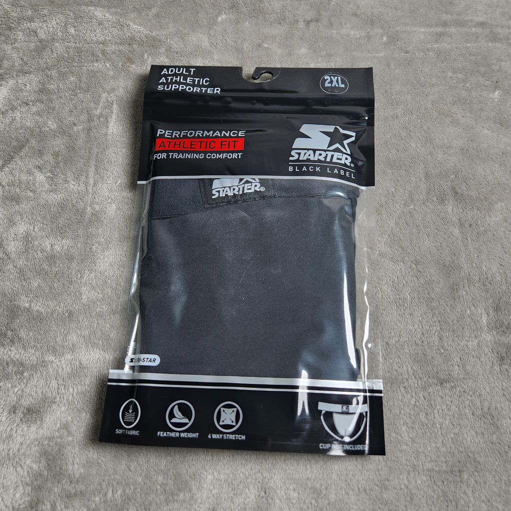 Starter Black Label Size 2XL Adult Athletic Supporter Performance Athletic Fit