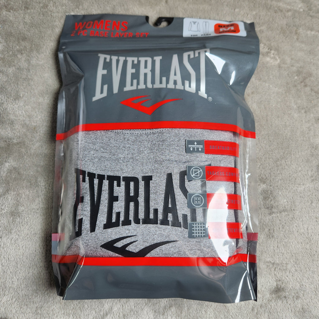 Everlast Women's 2 PC Medium Base Layer Set Gray NEW EVL4971-DS