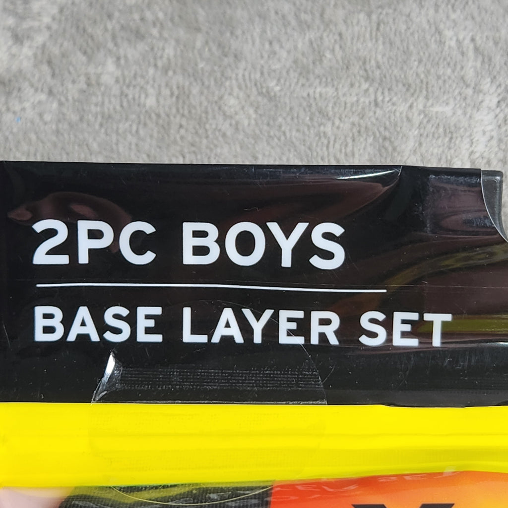 Xtreme Heat Boys Size 4/5 2 Pc Base Layer Set Long Sleeve Top & Bottom Black