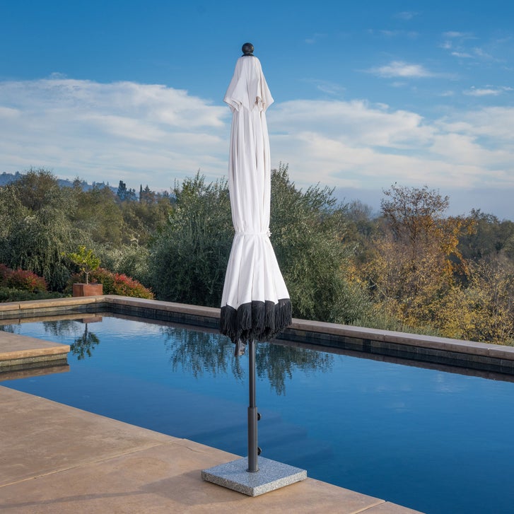 SunVilla 10 ft. Cabana Market Fringe Umbrella
