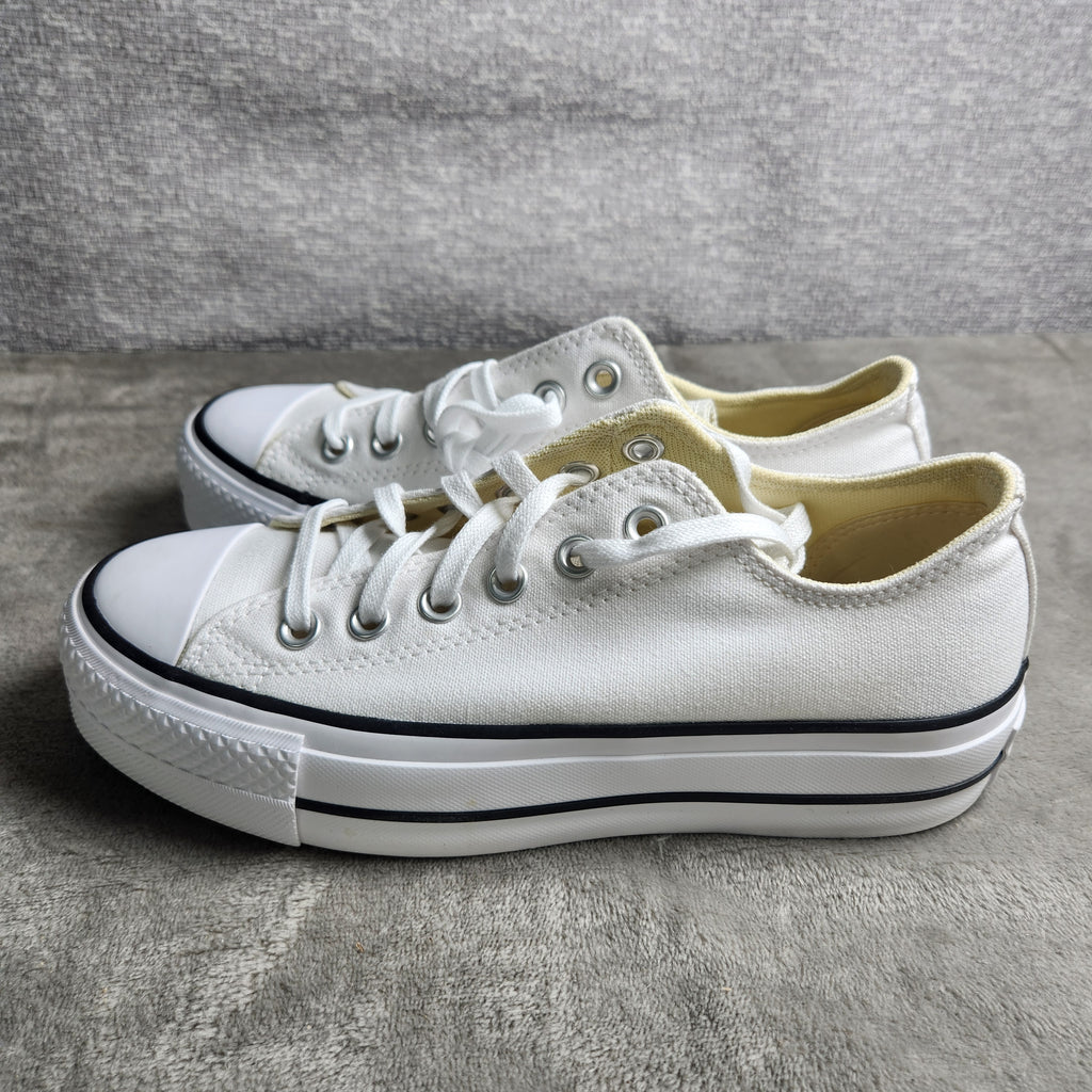 Converse Chuck Taylor All Star Lift Platform White Black Womens Size 7 560251F