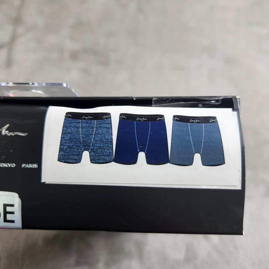 Sean John Mens 3 Pack Athletic Boxer Briefs Size XX-Large Blue Variety