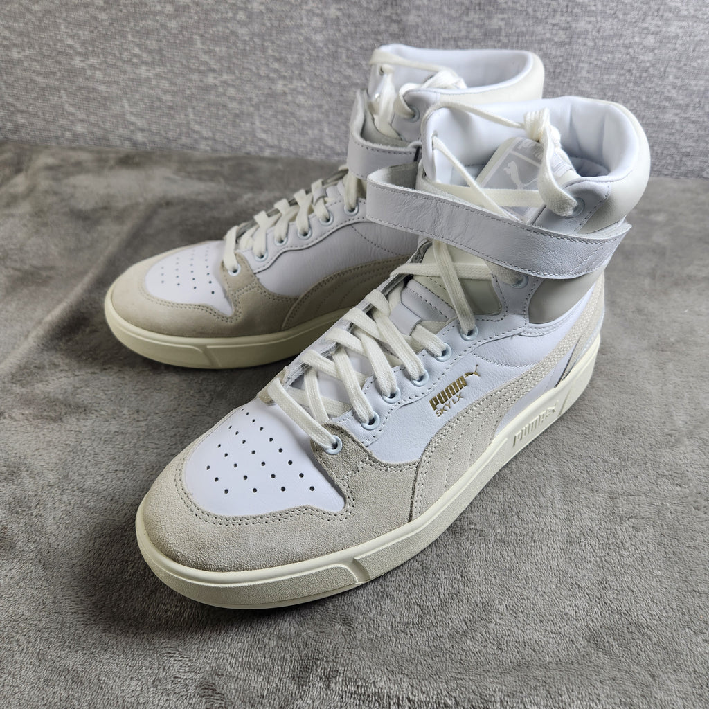 PUMA Sky LX Mid Lux 372870 01 Mens Size 10 Puma White Whisper White New