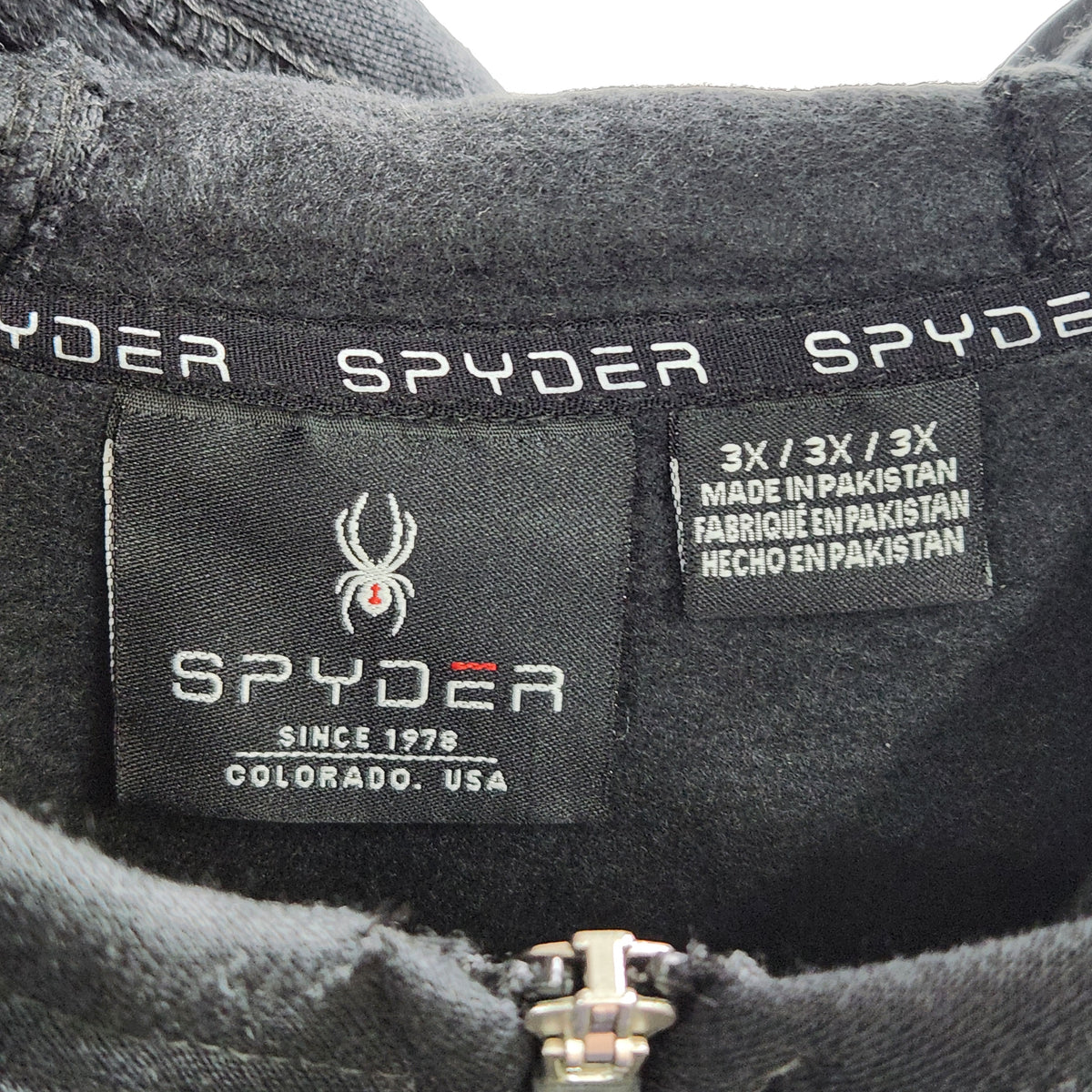 Spyder Women's Full Zip Fleece Hoodie Black Size 3x NWT