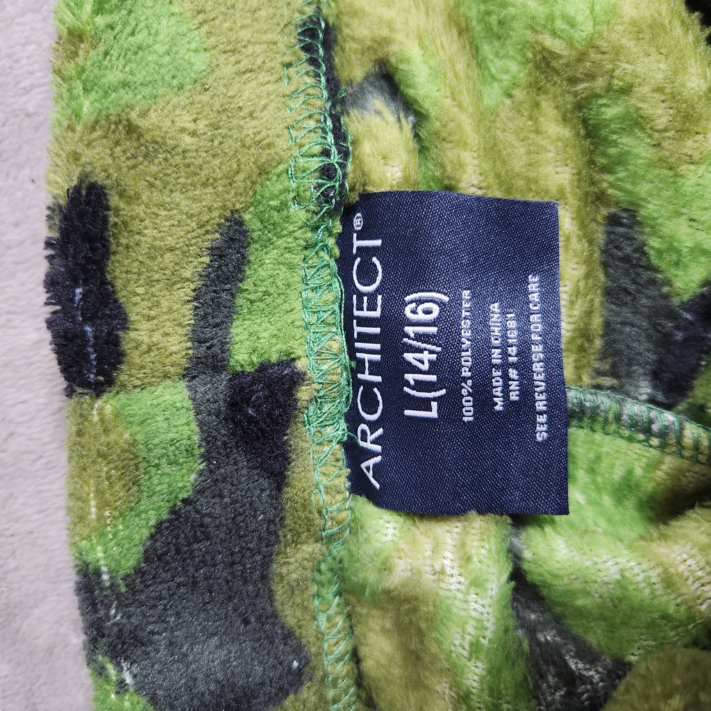 Architech Boys Large(14/16) 100%polyester Fleece Sleep Pants Camo