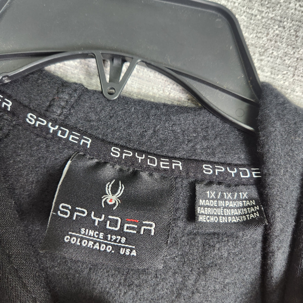 Spyder Women's Full Zip Fleece Hoodie Black Size 1x NWT