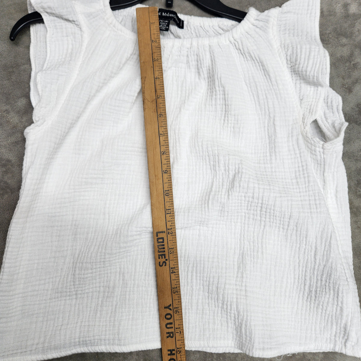 catherine malandrino Women's White Cotton Top Petite Small Preowned