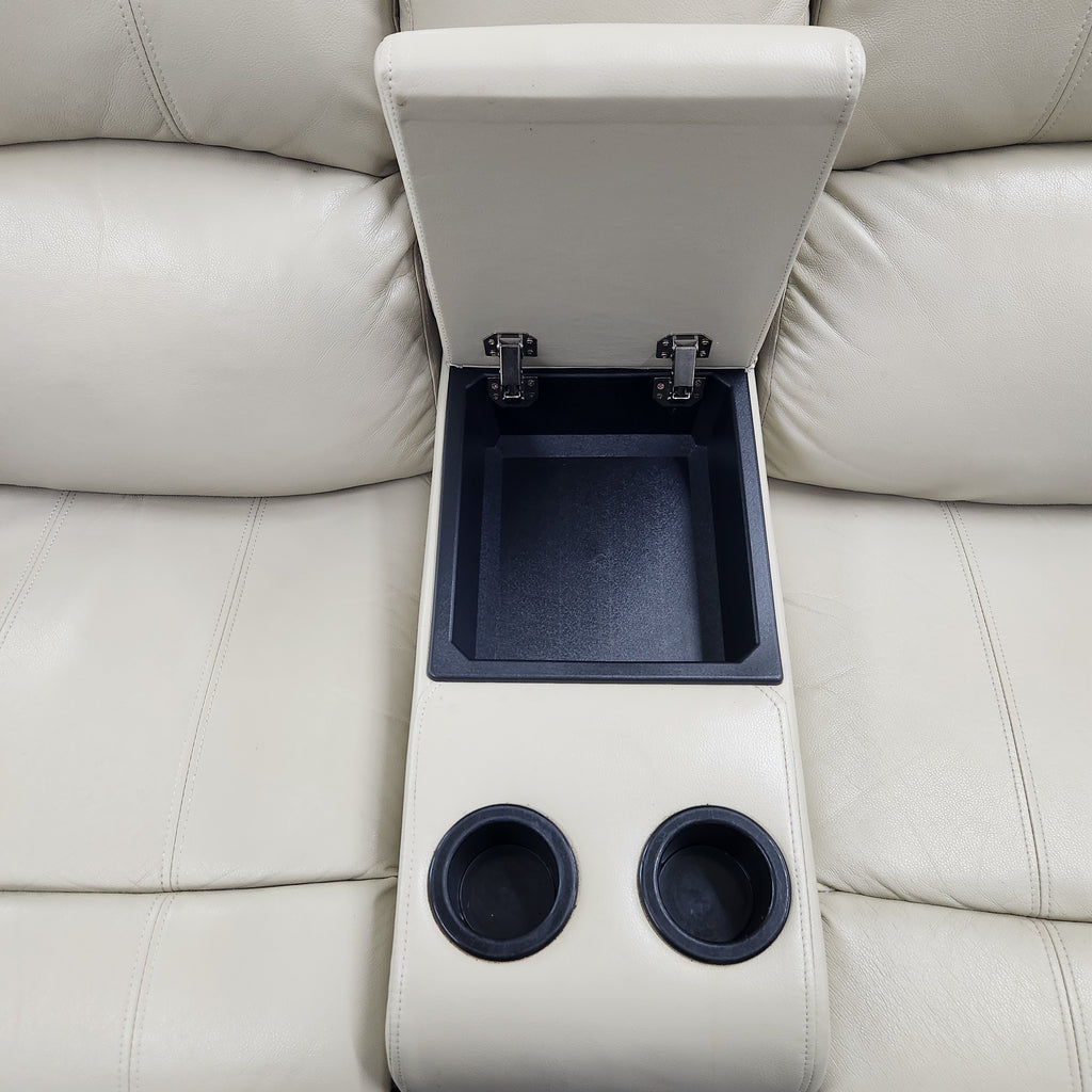 Cream Manual Reclining Sofa