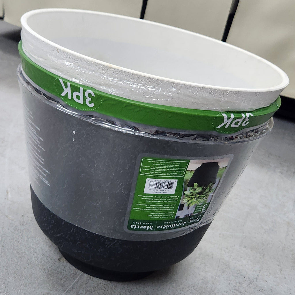 Round Resin Planter 3-Pack, 14.4" Diameter