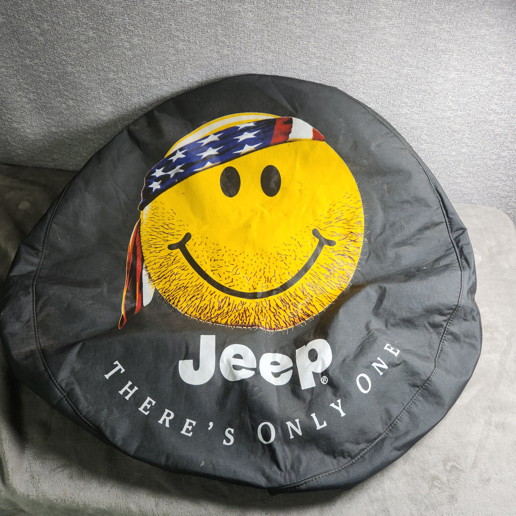 Jeep Wrangler  Unshaven Smiley Face Bandana Spare Tire Cover Mopar