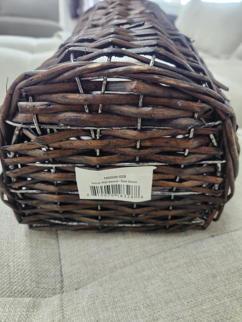 Willow wall hanging Basket Brown
