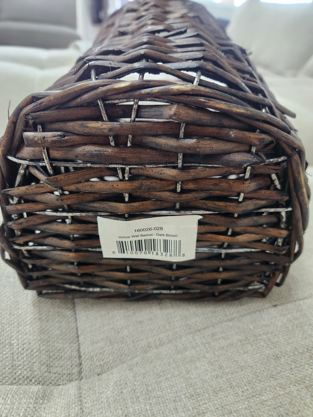 Willow wall hanging Basket Brown