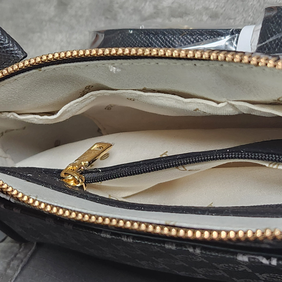 New Bebe Adela Monogram Baguette Crossbody Black E02-5307PM