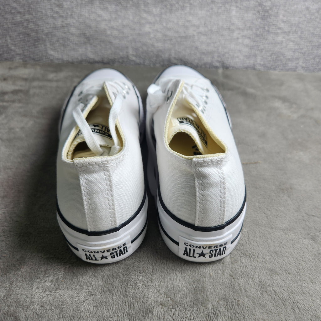 Converse Chuck Taylor All Star Lift Platform White Black Womens Size 7 560251F