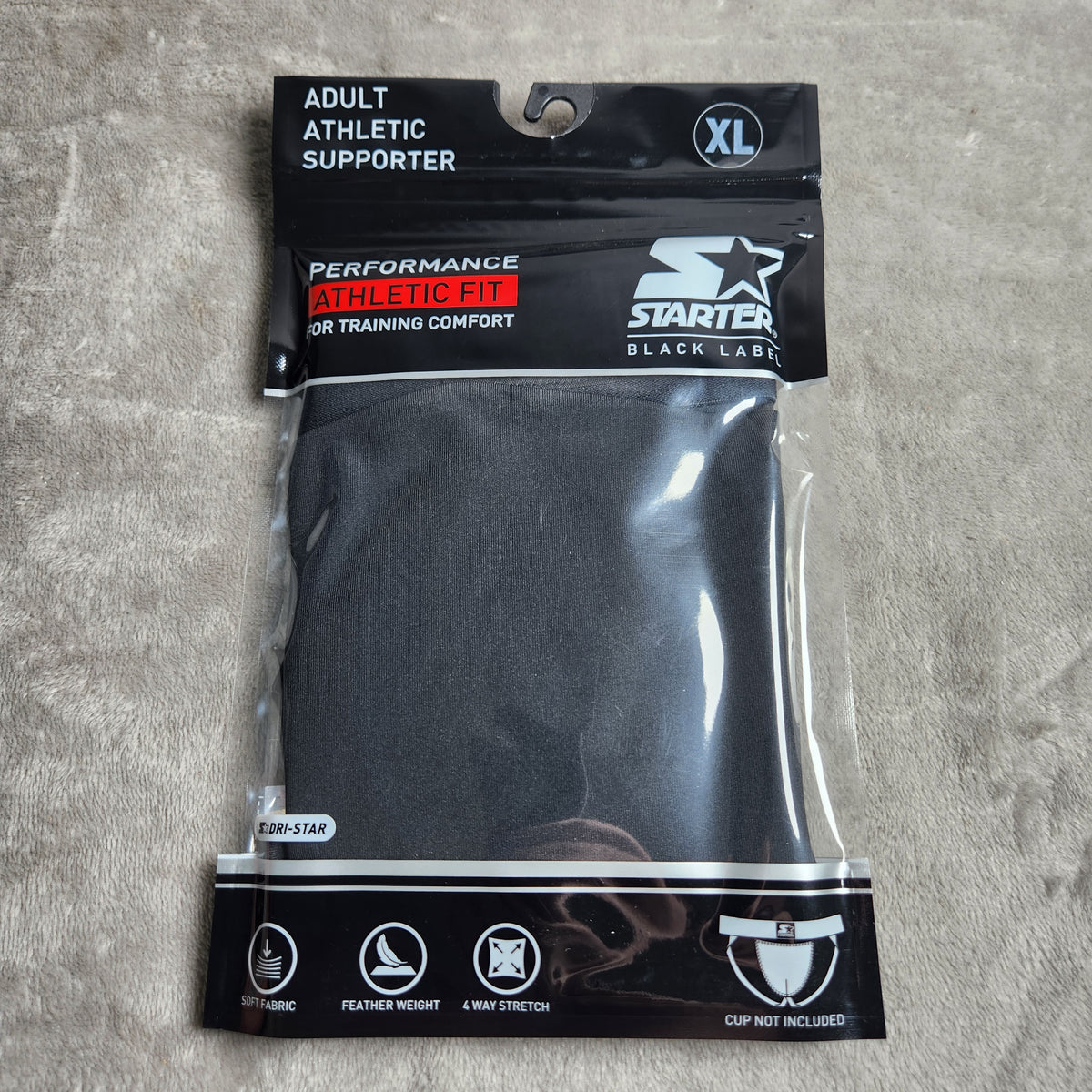 Starter Black Label Size XL Adult Athletic Supporter Performance Athletic Fit