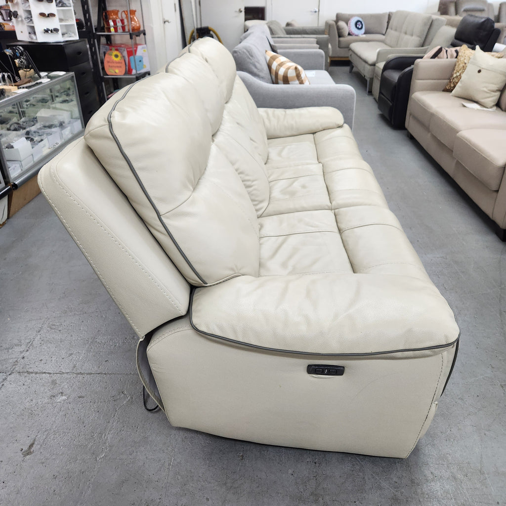 Messina Leather Power Reclining Sofa with Power Headrests