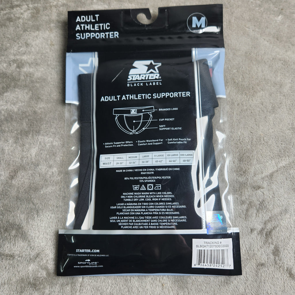 Starter Black Label Size Medium Adult Athletic Supporter Performance Athletic Fit