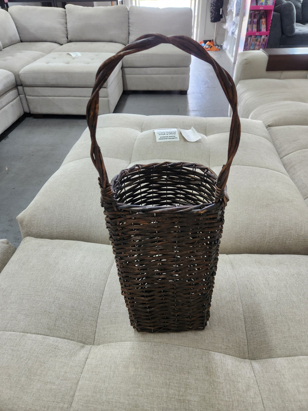 Willow wall hanging Basket Brown