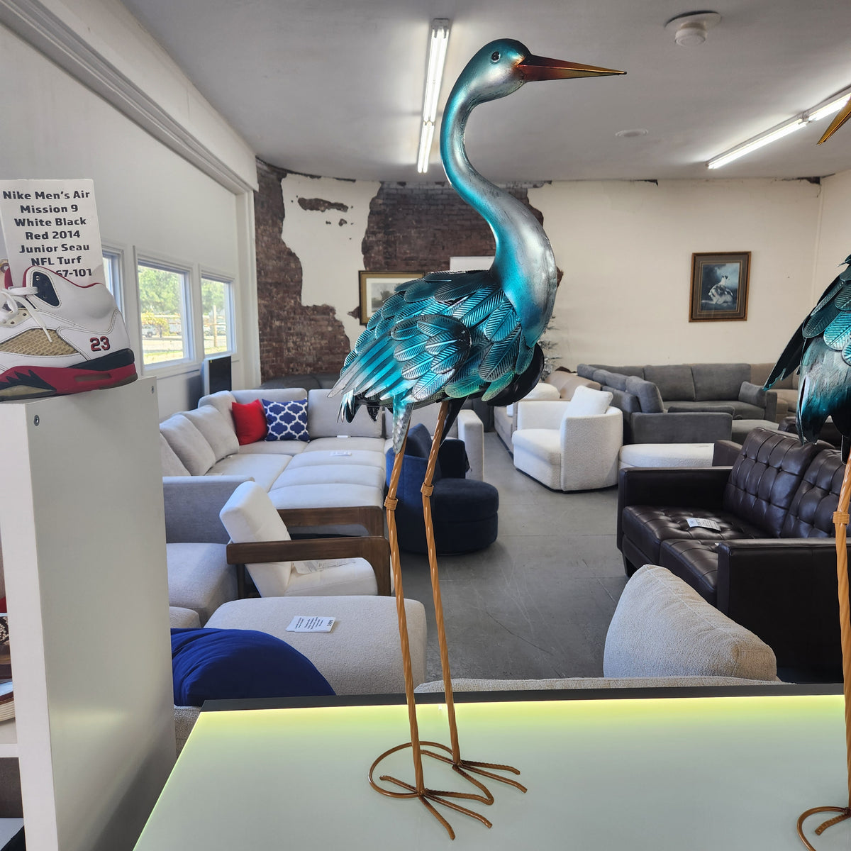 35” Blue Heron Statue