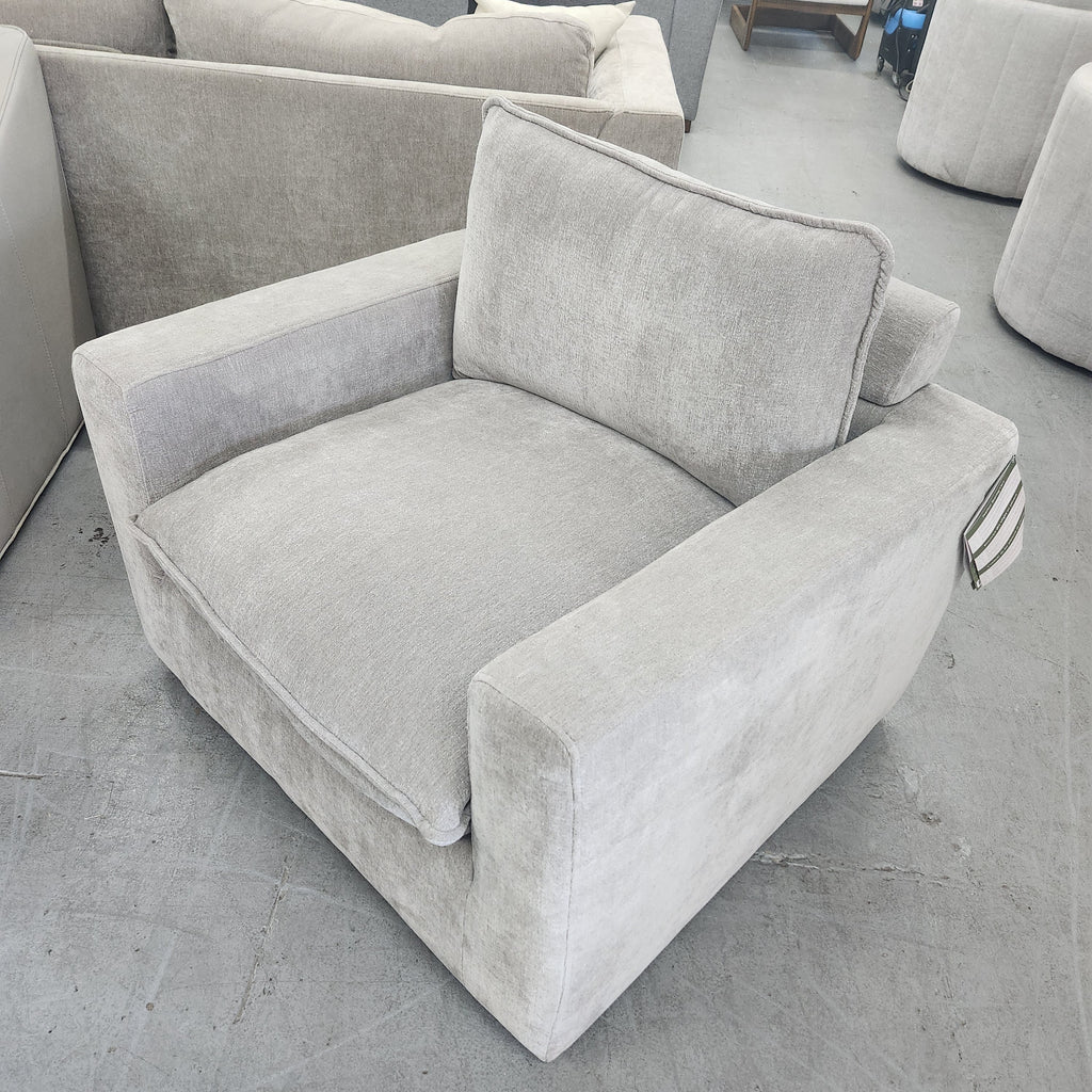 Sereen Fabric Swivel Accent Chair Taupe