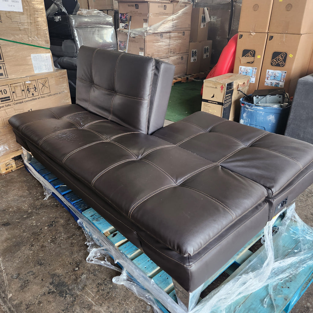 Relax A Lounger Jeneva Bonded Leather Euro Lounger