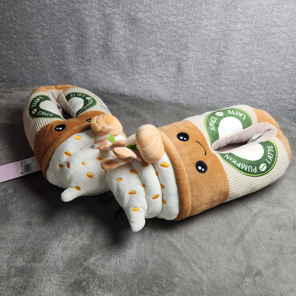 Pumpkin spice latte Slippers Size 9-10