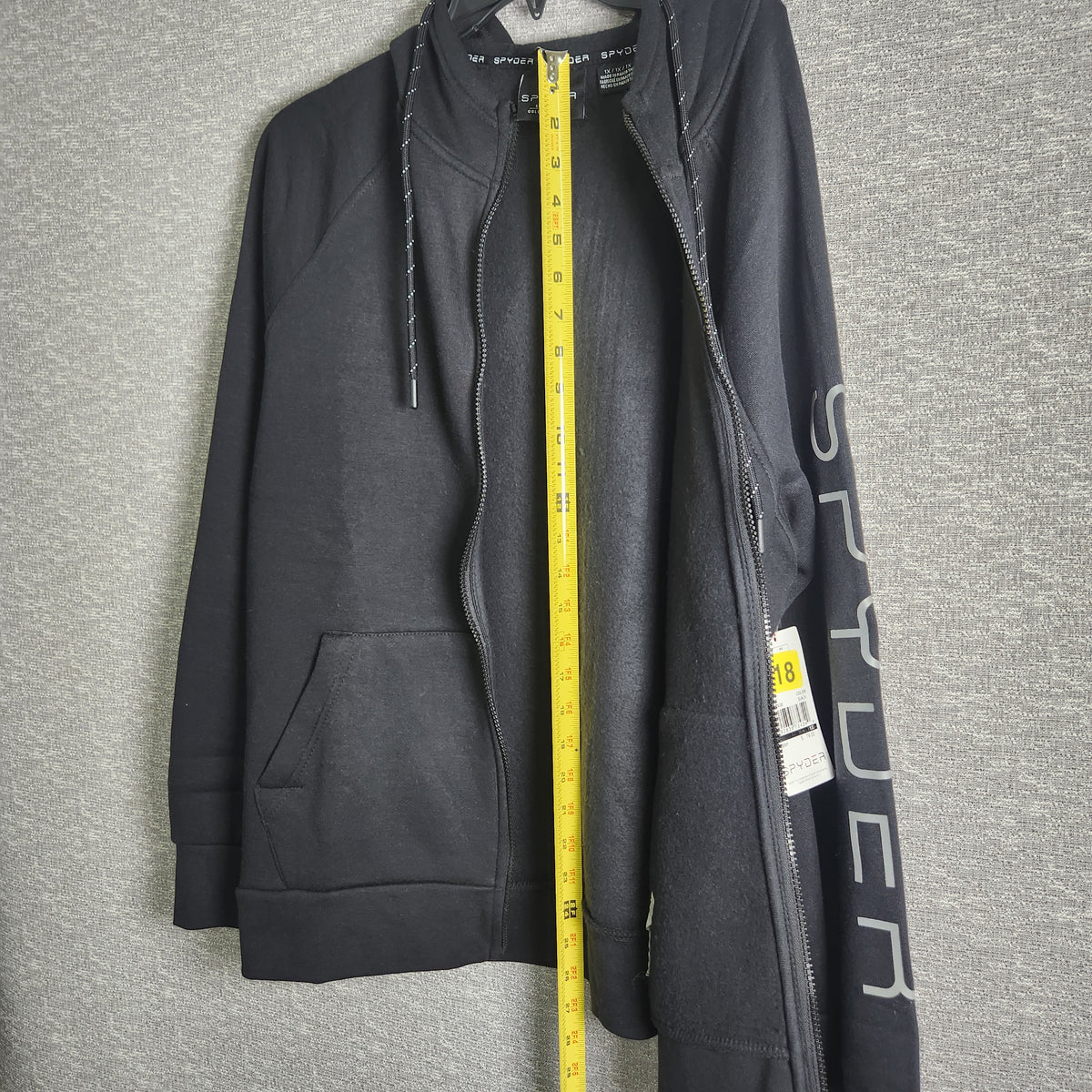 Spyder Women's Full Zip Fleece Hoodie Black Size 1x NWT