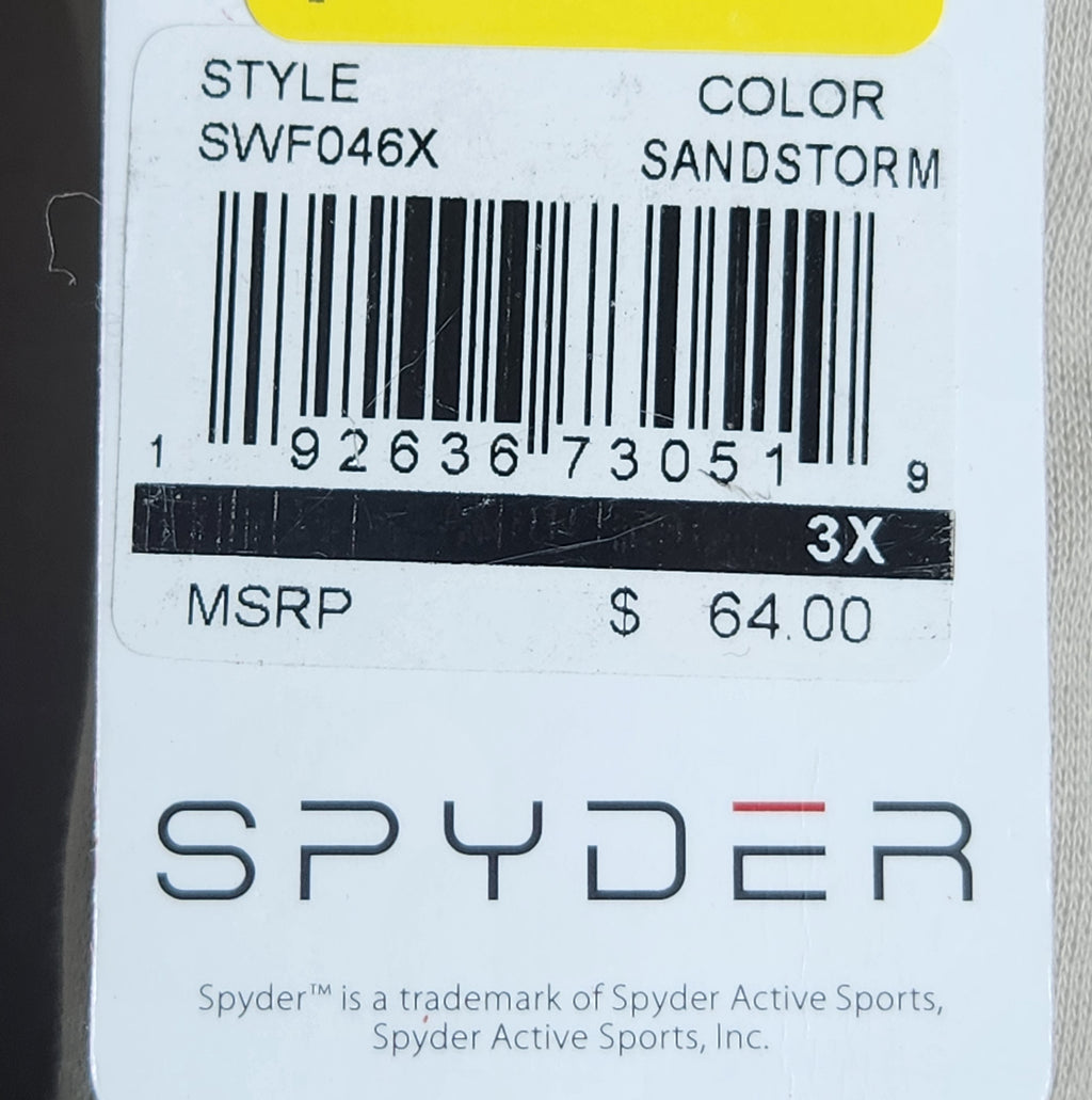 SPYDER Women's Ragalan Sandstorm Cozy Fleece L/S Crew With Pockets Size 3X NWT