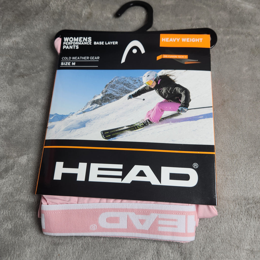 HEAD Women's Base Layer Pants Medium Pink Heavy Weight Cold Weather NEW