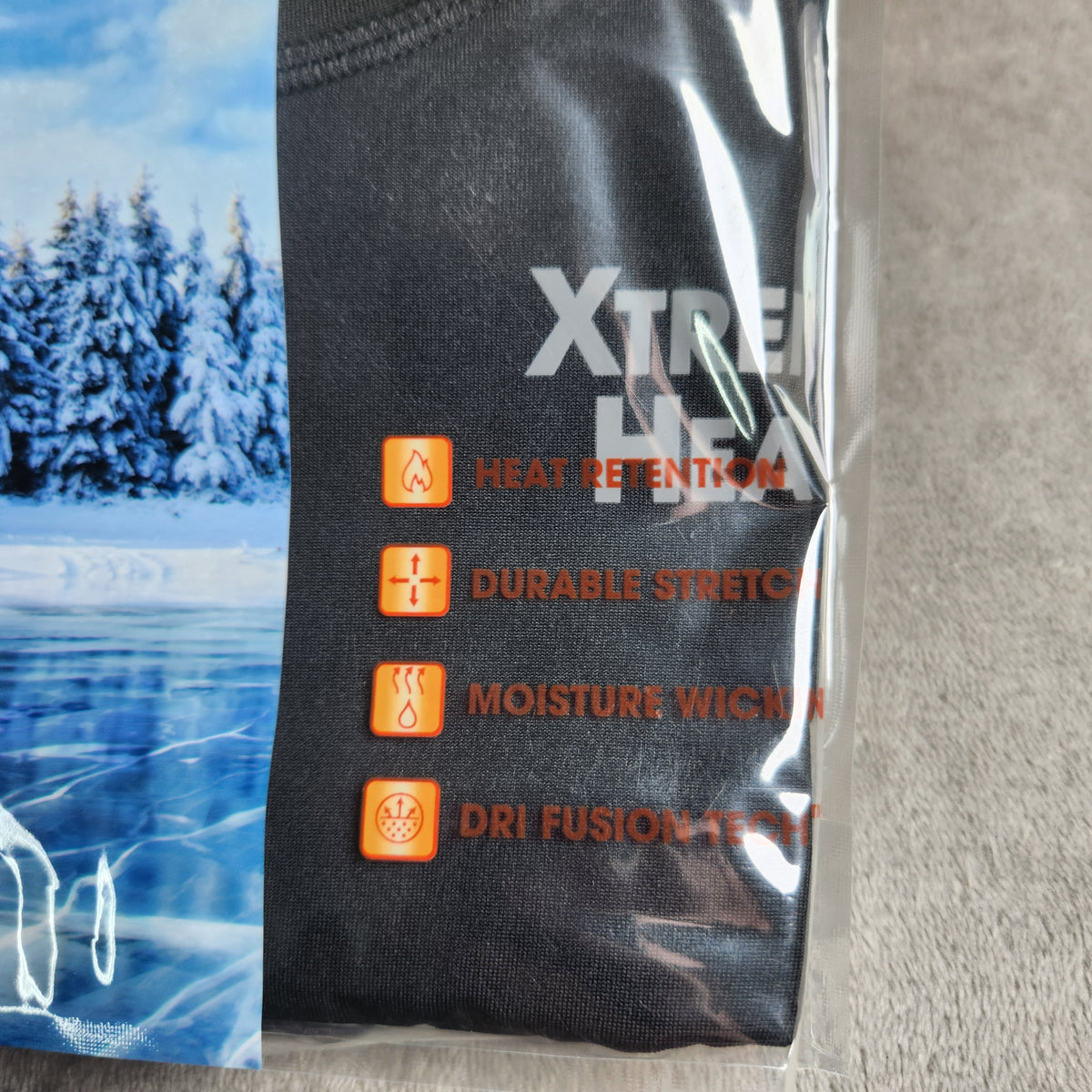 Xtreme Heat Boys Size 8/10 2 Pc Base Layer Set Long Sleeve Top & Bottom Black