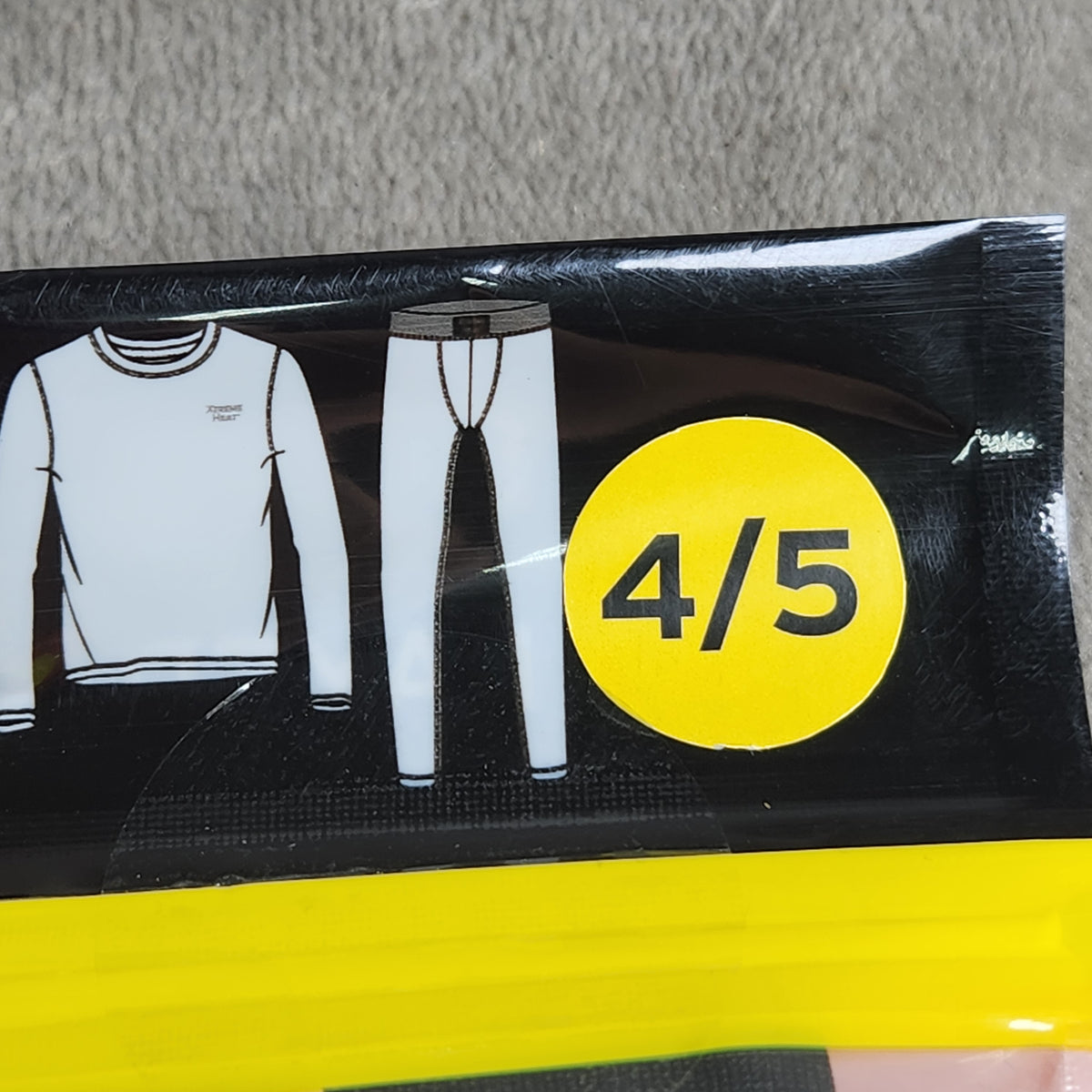Xtreme Heat Boys Size 4/5 2 Pc Base Layer Set Long Sleeve Top & Bottom Black