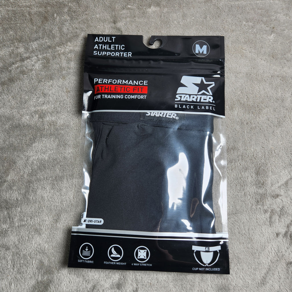 Starter Black Label Size Medium Adult Athletic Supporter Performance Athletic Fit