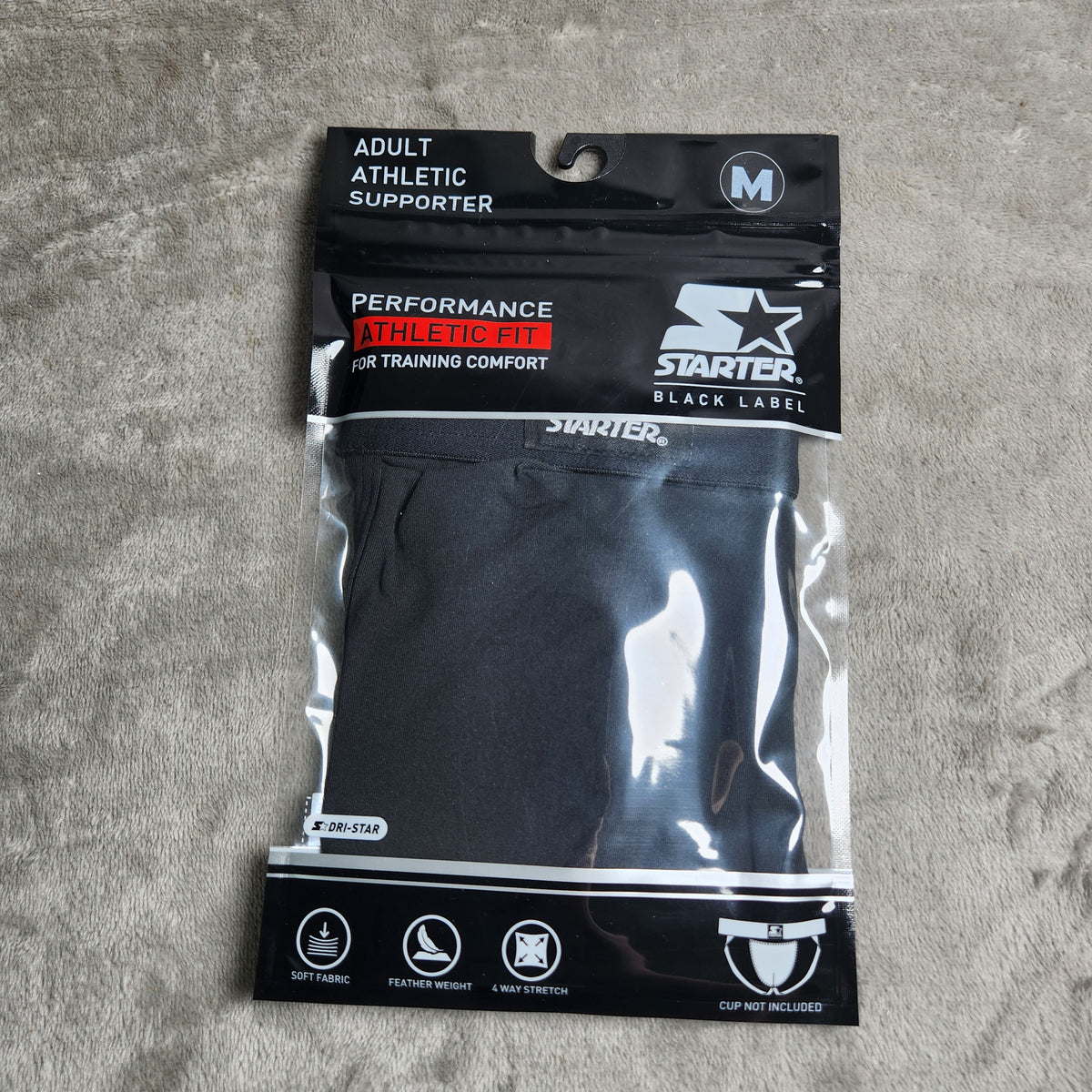 Starter Black Label Size Medium Adult Athletic Supporter Performance Athletic Fit