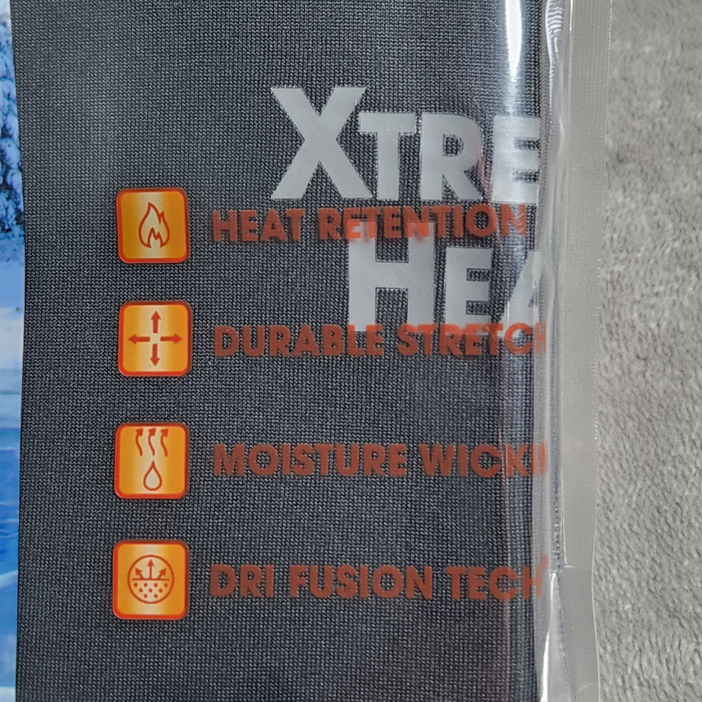 Xtreme Heat Boys Size 12/14 2 Pc Base Layer Set Long Sleeve Top & Bottom Black