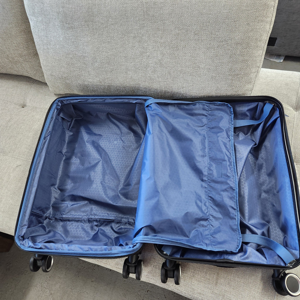 Dejuno Yukon 3-Piece Hardside Luggage Set Blue New