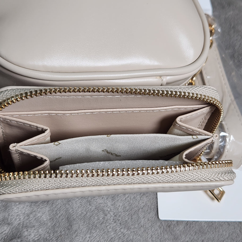 bebe Luca Camera Bag with Wallet New E02-5359 Cream