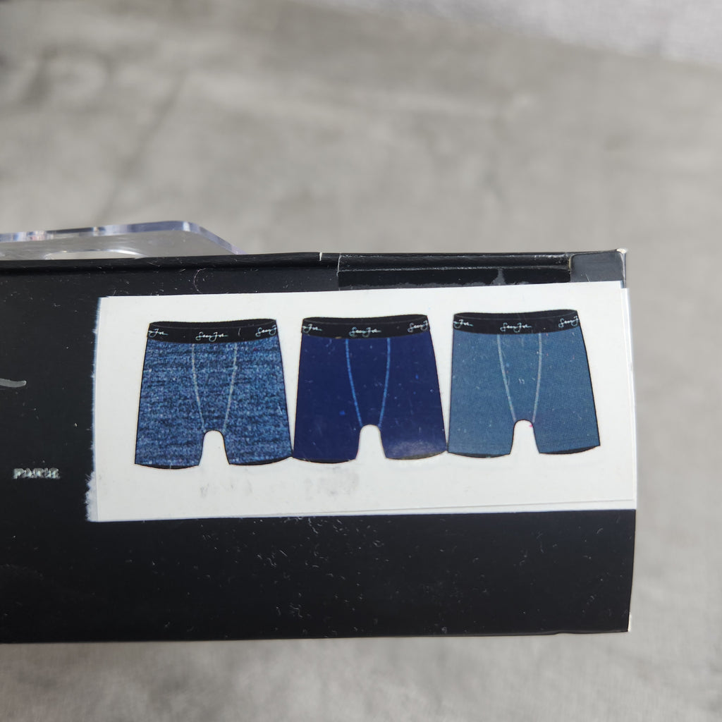 Sean John Mens Athletic Stretch Boxer Briefs 3 Pack Size Small Blue Variety