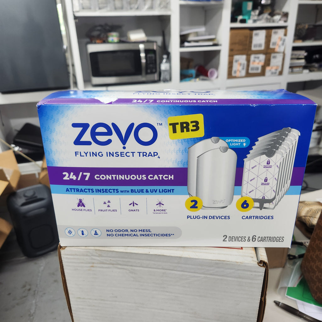 Zevo Flying Insect Trap Starter Kit, 2 Devices + 6 Refills