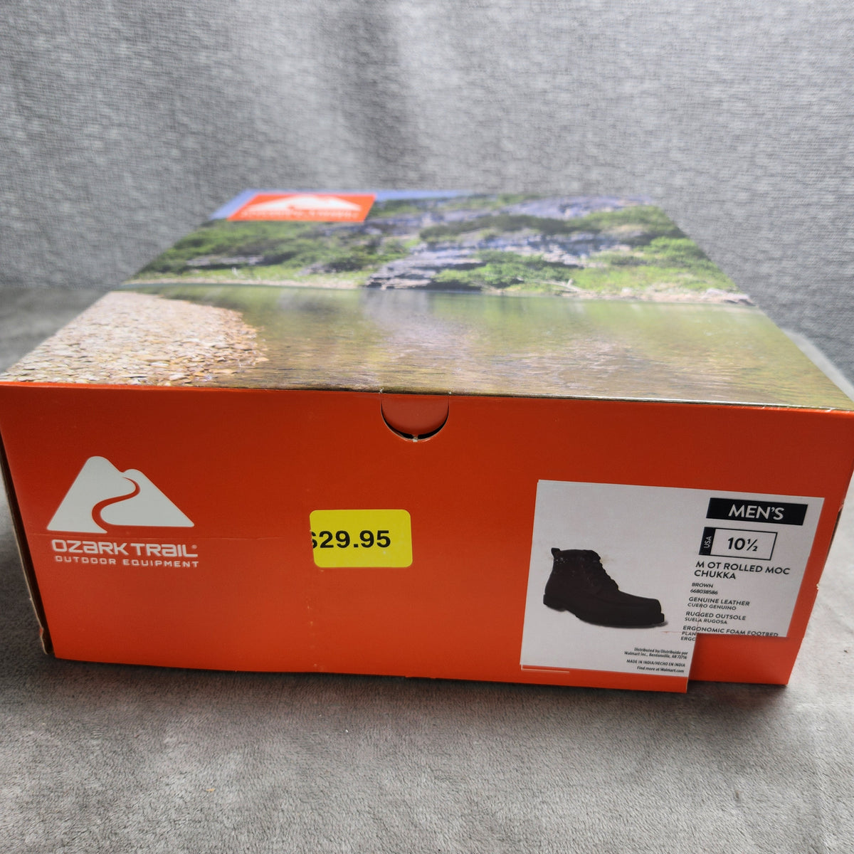 Ozark Mens Rolled Moc Toe Boots Size 10.5 Chukka Brown