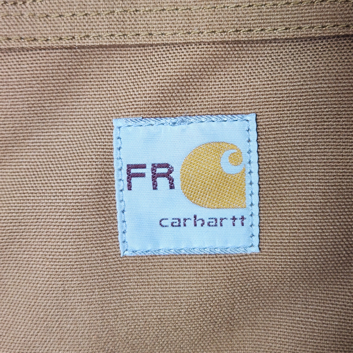 Carhartt Mens FR Flame Resistant Jacket Brown Quilted Lining Quanta Services XL Preowned