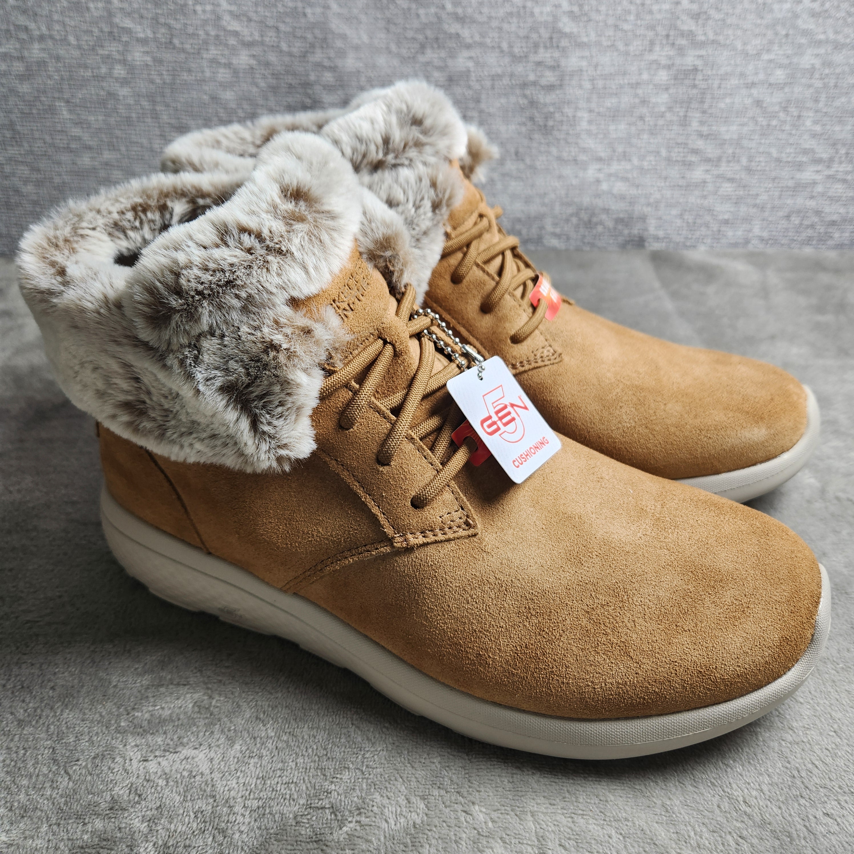 Skechers On The GO City 2 Winter Wishes Women's 9.5 Black Suede Faux Fur Boots