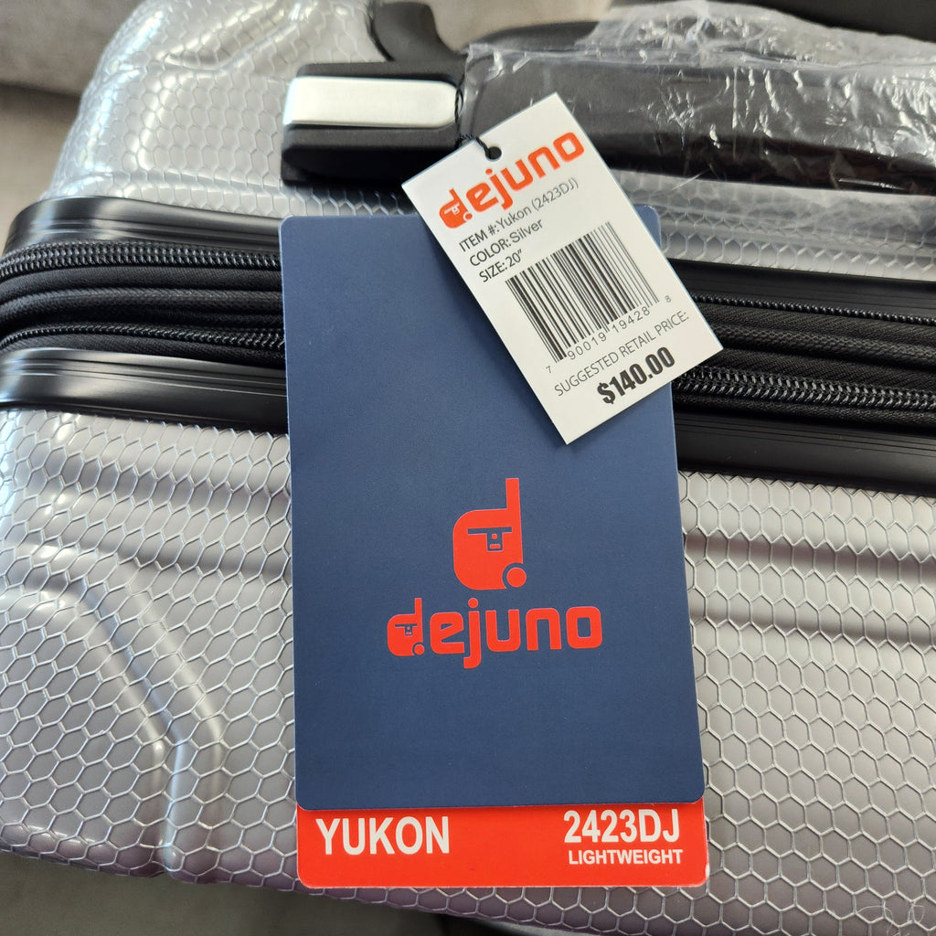 Dejuno Yukon 3-Piece Hardside Luggage Set Gray New