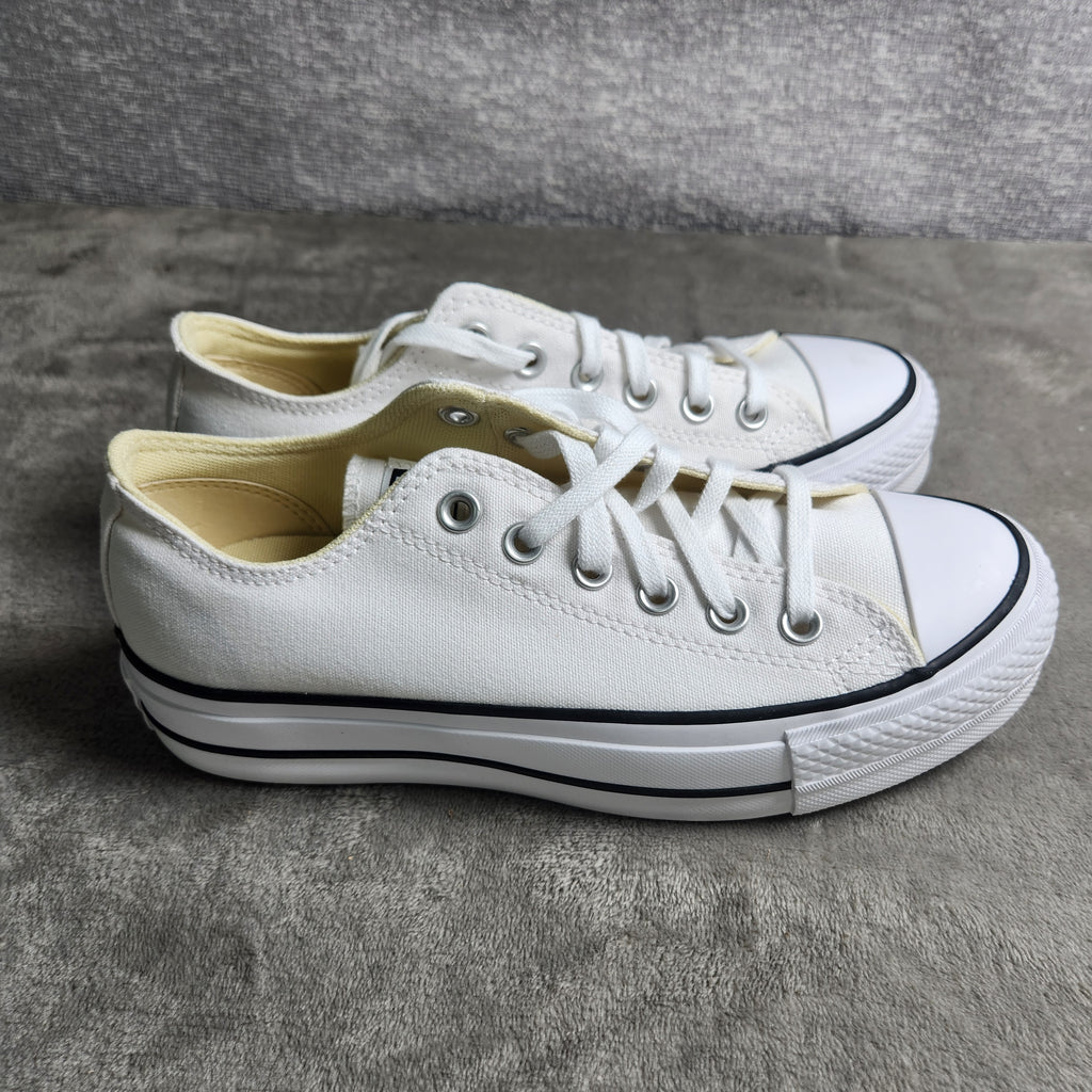 Converse Chuck Taylor All Star Lift Platform White Black Womens Size 7 560251F