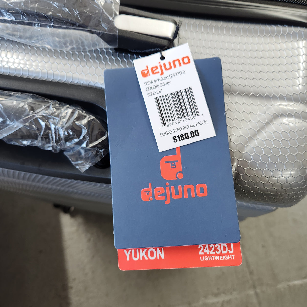 Dejuno Yukon 3-Piece Hardside Luggage Set Gray New